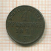 4 пфеннинга. Пруссия 1871г