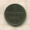 1 пфенниг. Ганновер 1856г