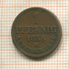 1 пфенниг. Ганновер 1858г