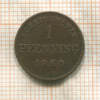 1 пфеннинг. Бавария 1860г