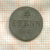 4 пфеннига. Ганновер 1842г