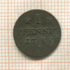 1 пфенниг. Пруссия 1788г