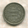 2 франка. Бельгия 1909г