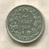 2 франка. Бельгия 1909г