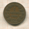 1 крейцер. Баден 1856г