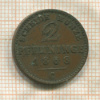2 пфеннинга. Пруссия 1868г