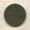 2 пфеннига. Саксония 1862г