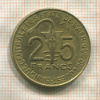 25 франков. Западная Африка 1976г