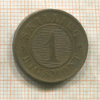 1 скиллинг. Дания 1856г