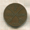 1/2 скиллинга. Швеция 1829г