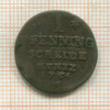 1 пфеннинг. Анхальт-Бернбург 1754г