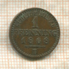 1 пфеннинг. Пруссия 1868г