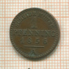 1 пфеннинг. Пруссия 1856г