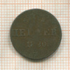 1 геллер. Франкфурт 1820г