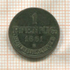 1 пфенниг. Ганновер 1861г