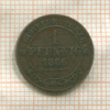 1 пфенниг. Саксония 1866г