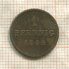 1 пфенниг. Бавария 1854г