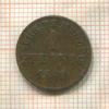 1 пфенниг. Гессен-Дармштадт 1861г