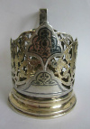 Подстаканник. Кубачи. Позолота, чернение. 875 пр. Вес 80,5 гр.