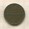 2 пфеннинга. Пруссия 1868г