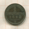 1 пфеннинг. Пруссия 1868г