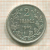 2 франка. Бельгия 1909г