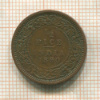 1/2 пайсы. Индия 1890г