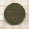 1 геллер. Франкфурт 1821г