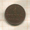 1 пфенниг. Гессен-Дармштадт 1870г