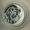 3 рубля. "Год Свиньи". ПРУФ 2007г