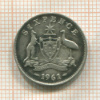 6 пенсов. Австралия 1961г