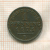1 пфеннинг. Пруссия 1871г
