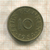 10 франкенов. Саарланд 1954г