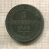5 пфеннигов. Саксония 1862г