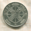 100 песет. Испания 1966г