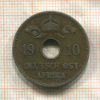 10 геллеров. Немецкая Восточная Африка 1910г