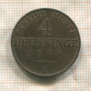 4 пфеннинга. Пруссия 1868г