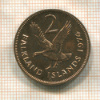 2 пенса. Фолклендские острова 1974г