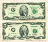 Подборка бон. 2 доллара США. Разные литеры.
