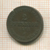 2 пфеннига. Мекленбург-Шверин 1872г