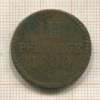 3 пфеннига. Саксония 1800г