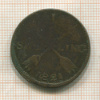 1/2 скиллинга. Швеция 1821г