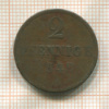 2 пфеннига. Ганновер 1848г