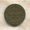 1 пфенниг. Мекленбург-Шверин 1872г