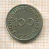 100 франкенов. Саарланд 1955г
