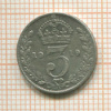 3 пенса. Англия 1919г