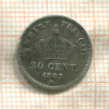 20 сантимов. Франция (деформация) 1867г