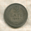 2 лата. Латвия 1925г