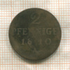 2 пфеннига. Бранденбург 1810г