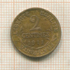 2 сантима. Франция 1911г